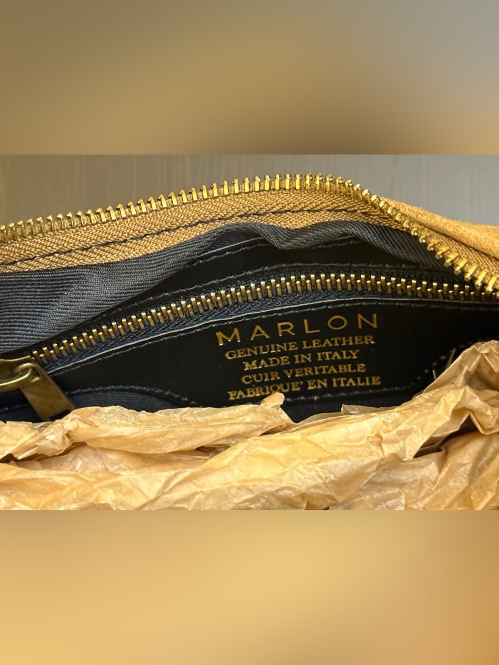 Marlon Genuine Leather Suede Fringe Shoulder-Crossbody Bag Made in Italy NWT - Picture 9 of 11